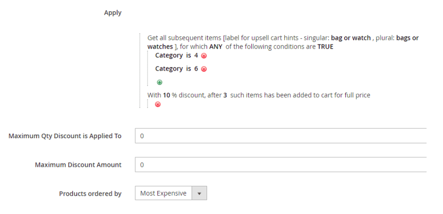 All after M added – Percent Discount rule example.