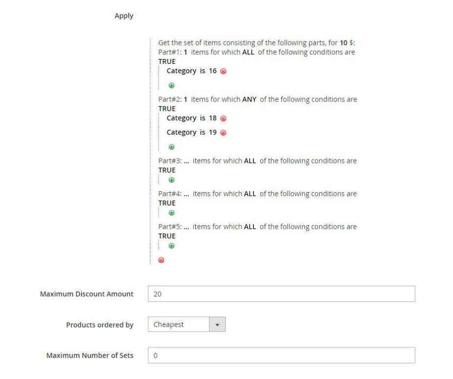 Bundled Discount - fixed price - rule example.