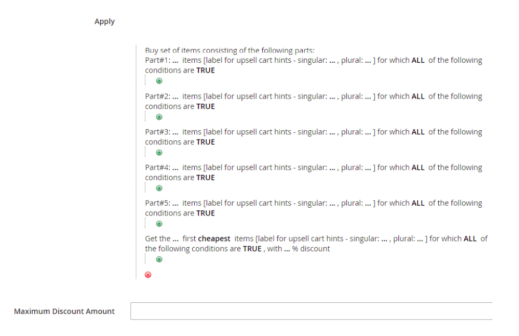 Extended BOGO fields are shown up empty.