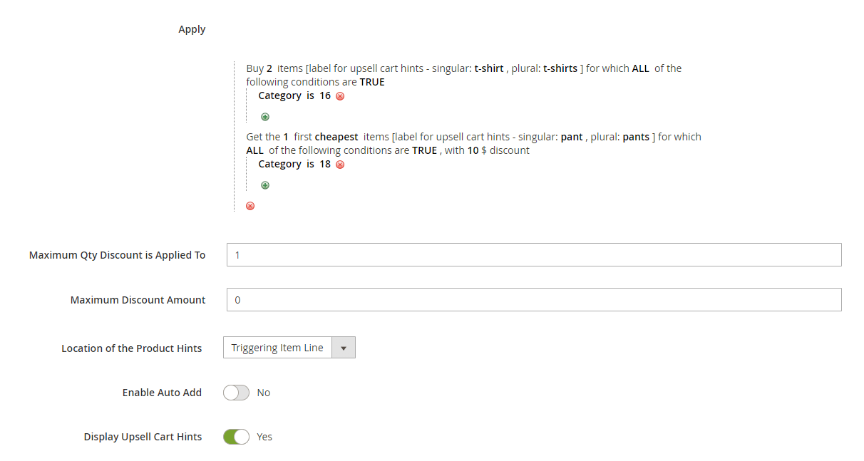 BOGO fixed discount rule example.