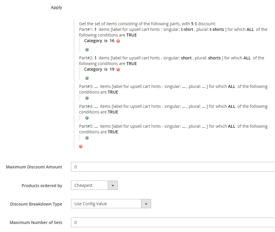 Bundle fixed discount rule example.