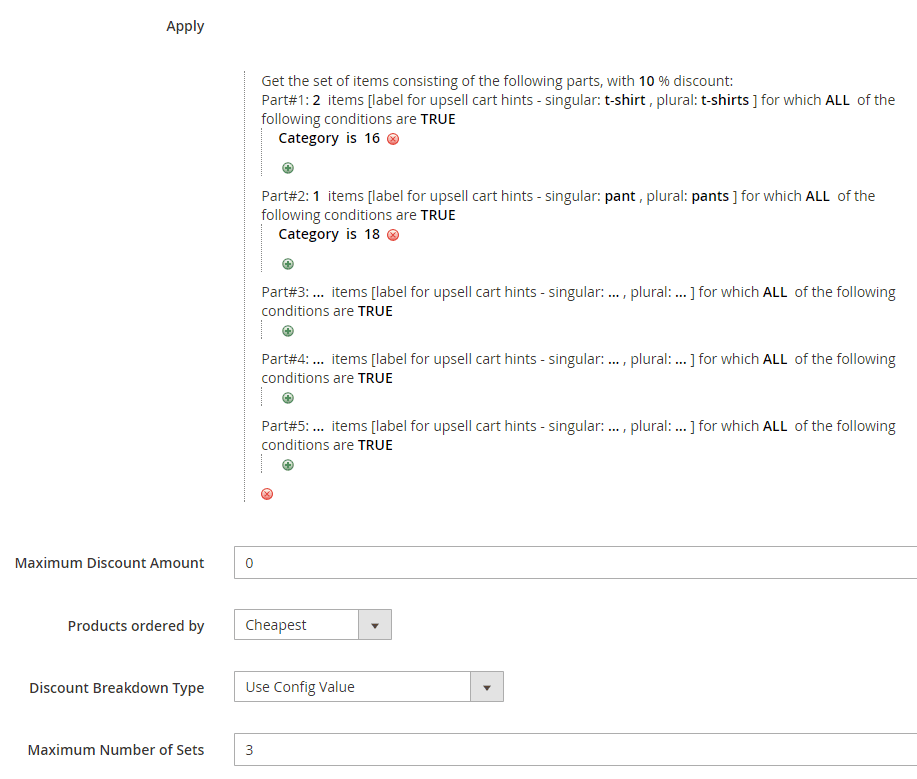 Bundle percent discount rule example.